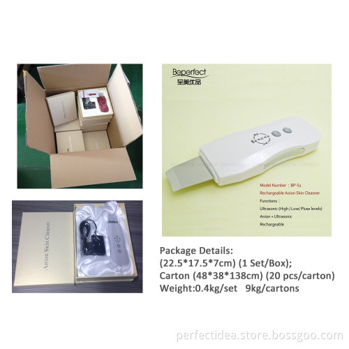 OEM mini skin scrubber/ultrasonic spatula/electric face exfoliator/electric face scrubber